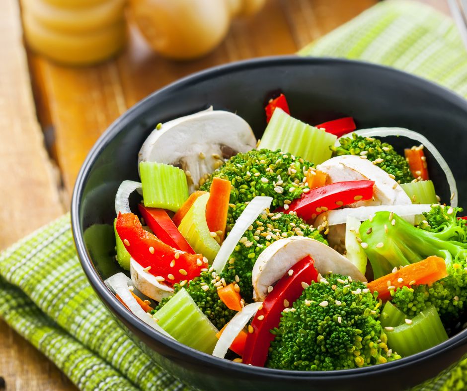 fresh vegetables in a bowl in a Seattle restaurant